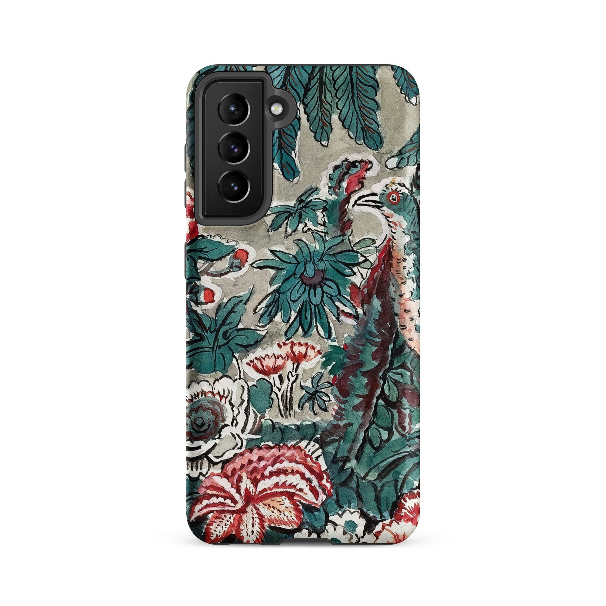 Chintz George Loughridge Jungle Samsung Case, Galaxy S21 Fe / Matte, Smartphone Case Botanical Print Flowers Leaves Shades Green