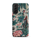 Chintz George Loughridge Jungle Samsung Case, Galaxy S21 Plus / Matte, Smartphone Case Teal Red White Floral Bird Pattern