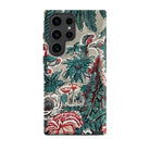 Chintz George Loughridge Jungle Samsung Case, Galaxy S23 Ultra / Matte, Smartphone Case Teal Red White Floral Bird Pattern