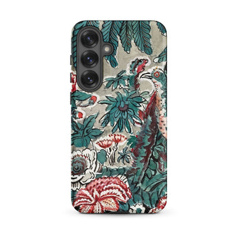 Chintz - George Loughridge Jungle Samsung Case, Galaxy S25 Plus / Matte, Smartphone Case Botanical Avian Pattern Teal Red White