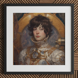 Chloe - French Lesbian Astronaut Art Print / Canvas, French Lesbian Astronaut, Lesbian Astronaut Aesthetic, Gayest Astronaut