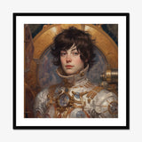 Chloe - French Lesbian Astronaut Art Print, Steampunk-style Portrait Person