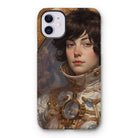 Chloé - French Lesbian Astronaut Iphone Case, 11 / Matte, Phone Case Renaissance-style Portrait Young Person Dark Hair