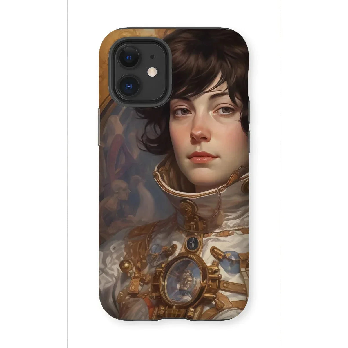 Chloé - French Lesbian Astronaut Iphone Case, 12 Mini / Matte, Phone Case Portrait Young Person Ornate Steampunk-inspired Attire