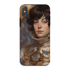 Chloé - French Lesbian Astronaut Iphone Case, Xs / Matte, Phone Case Portrait Young Person Dark Curly Hair