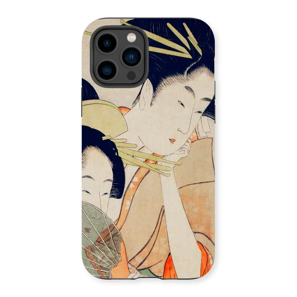 Chojiya Japanese Aesthetic Art Phone Case - Utamaro Kitagawa - Iphone 14 Pro / Matte - Mobile Phone Cases - Aesthetic