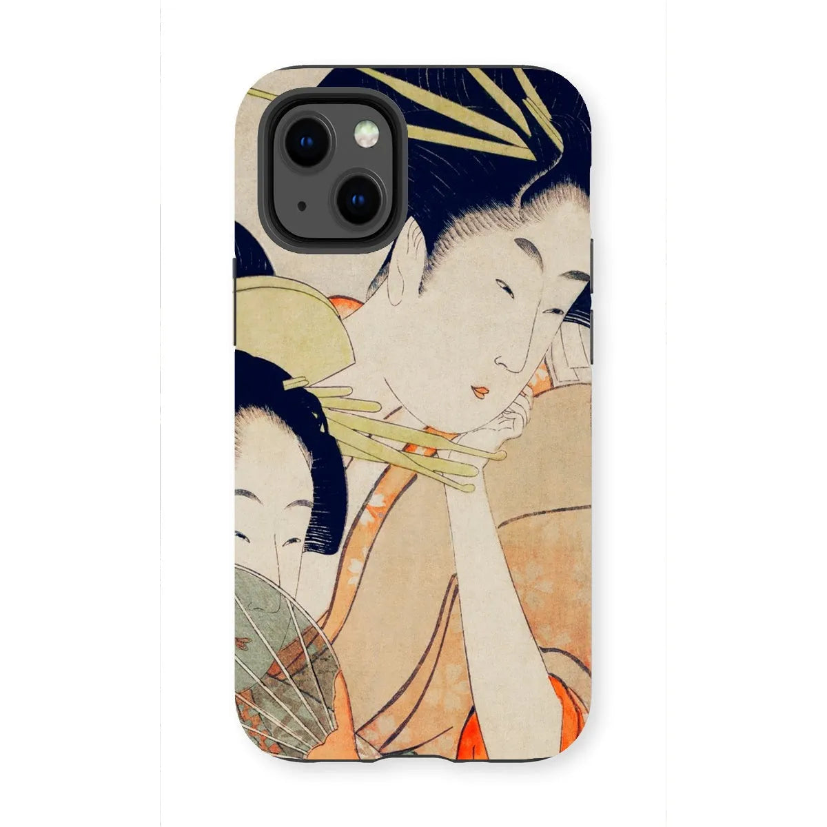 Chojiya Japanese Aesthetic Art Phone Case - Utamaro Kitagawa - Iphone 13 Mini / Matte - Mobile Phone Cases - Aesthetic