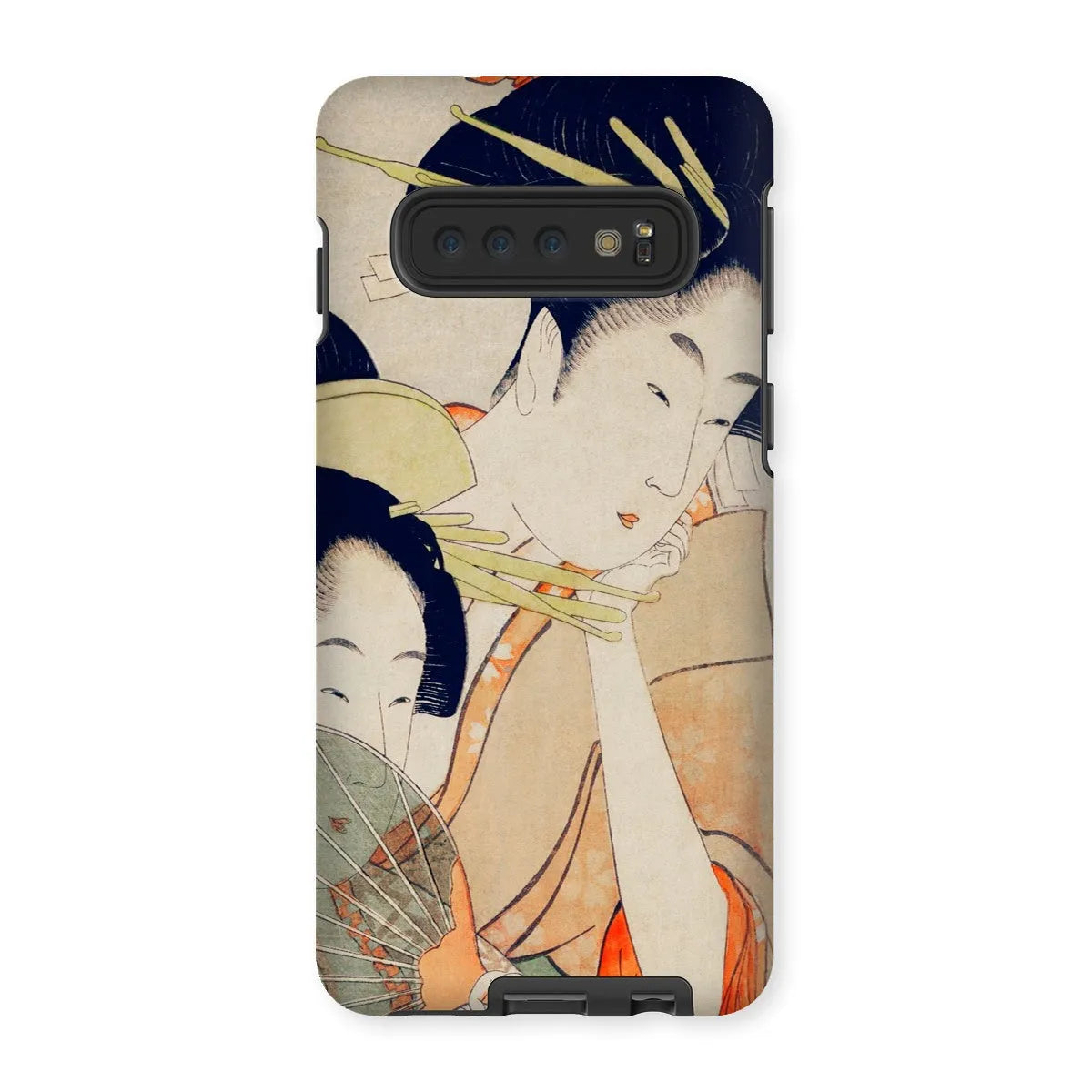 Chojiya Japanese Aesthetic Art Phone Case - Utamaro Kitagawa - Samsung Galaxy S10 / Matte - Mobile Phone Cases