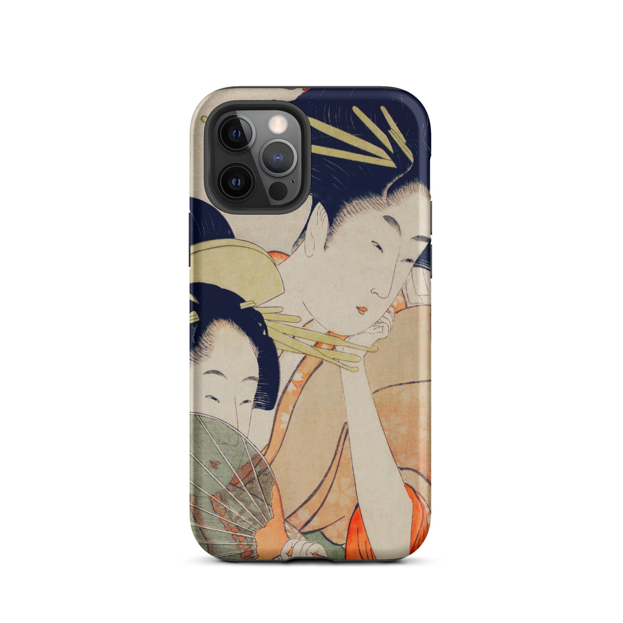 Chojiya Utamaro Kitagawa Ukiyo e Iphone Case, 12 Pro / Matte, Phone Case Japanese Art