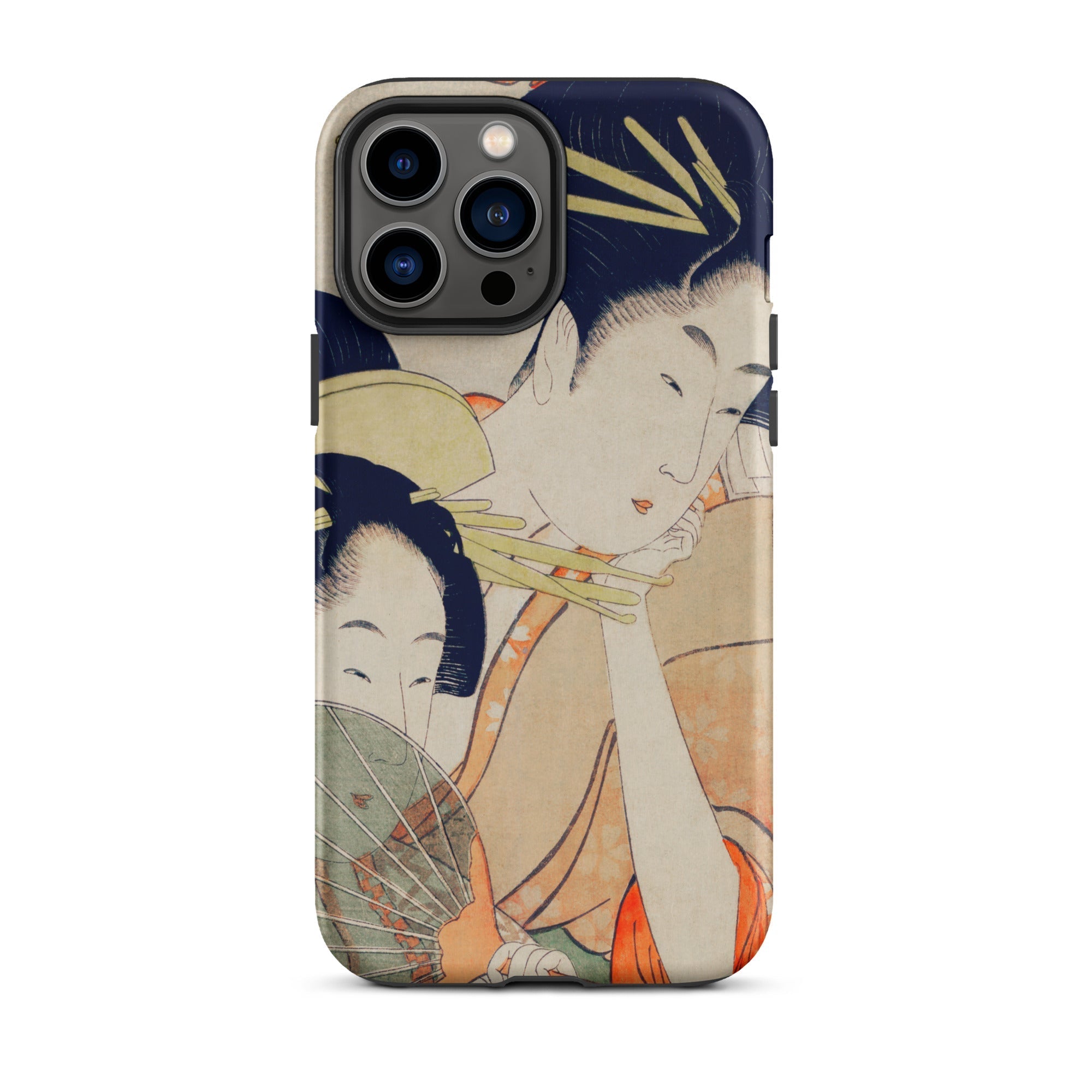 Chojiya Utamaro Kitagawa Ukiyo e Iphone Case, 13 Pro Max / Matte, Iphone Case Japanese Art