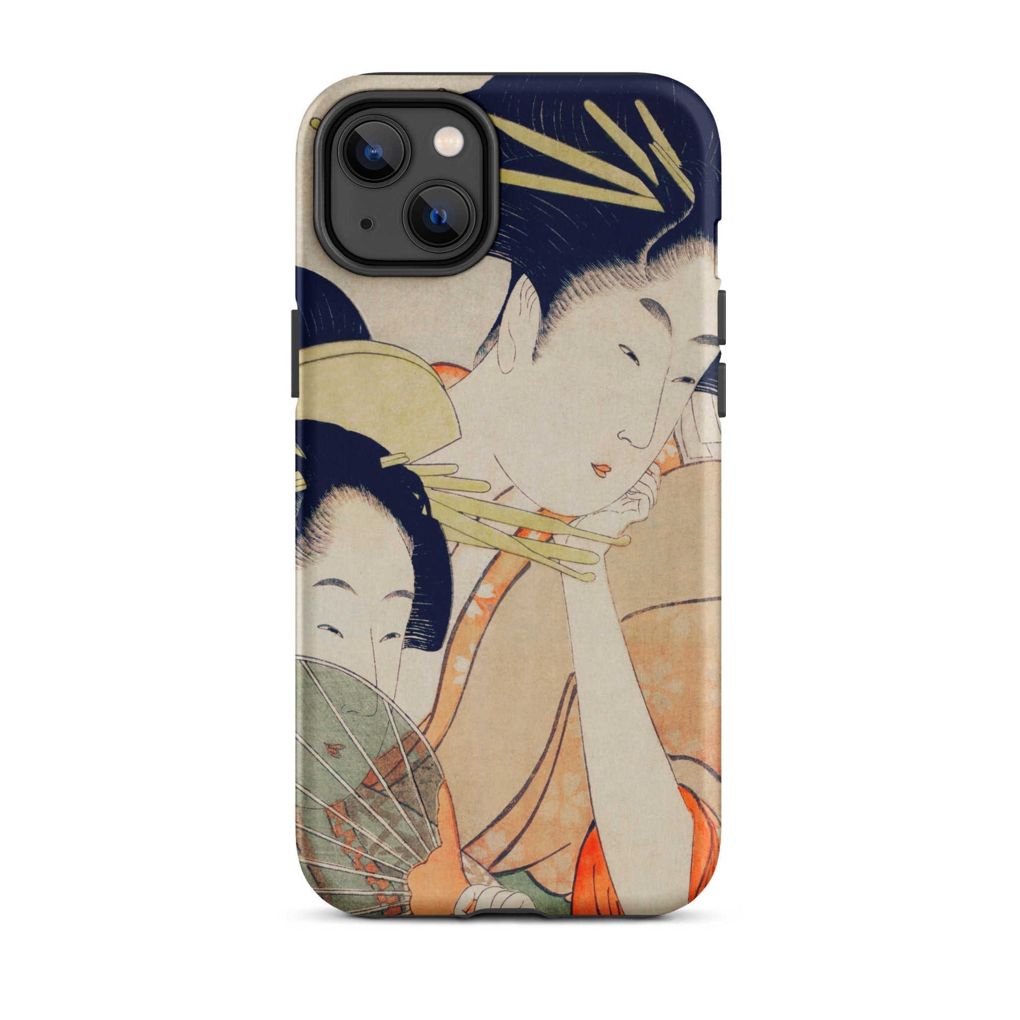 Chojiya Utamaro Kitagawa Ukiyo e Iphone Case, 14 Plus / Matte, Phone Case Japanese Art