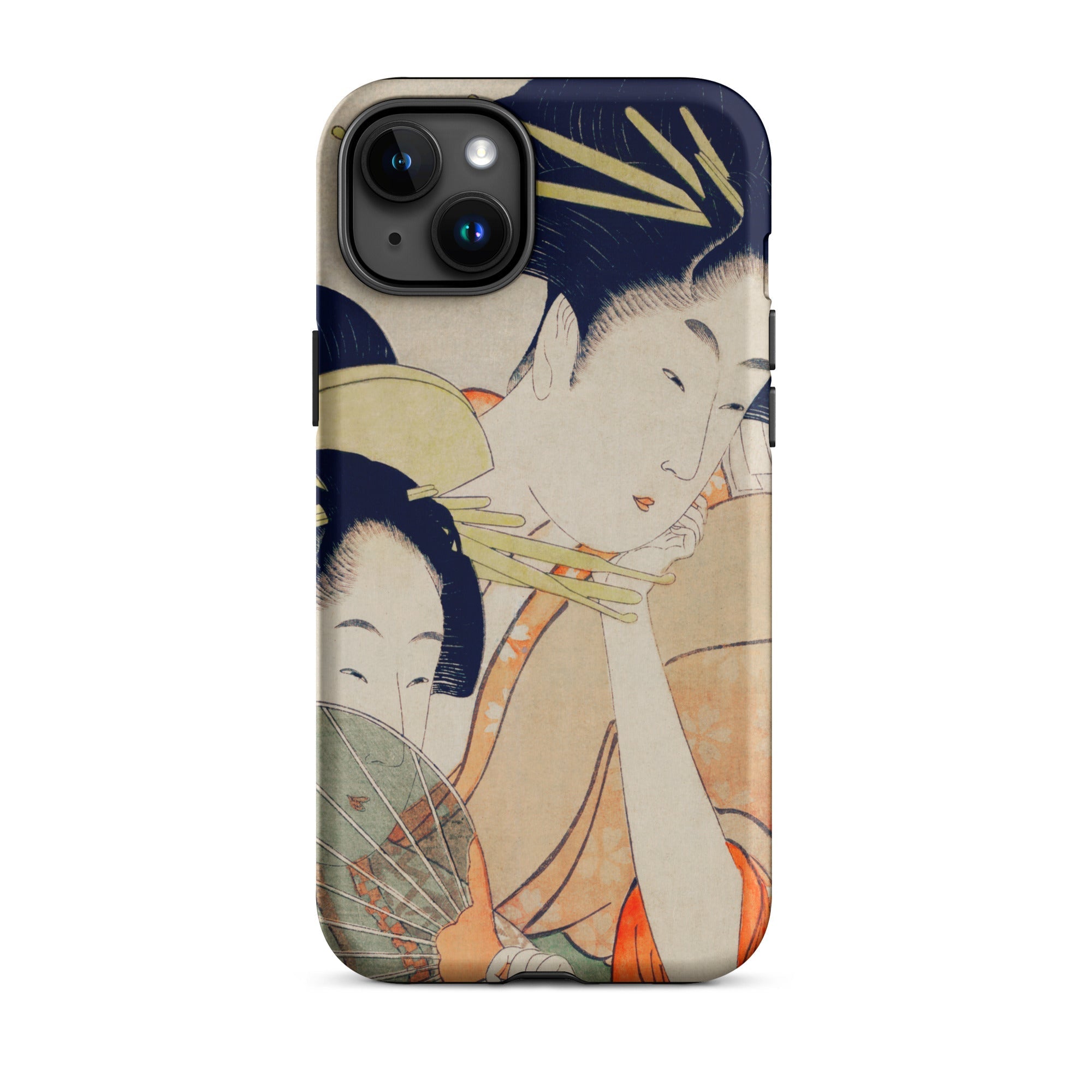 Chojiya Utamaro Kitagawa Ukiyo e Iphone Case, 15 Plus / Matte, Phone Case Japanese Art