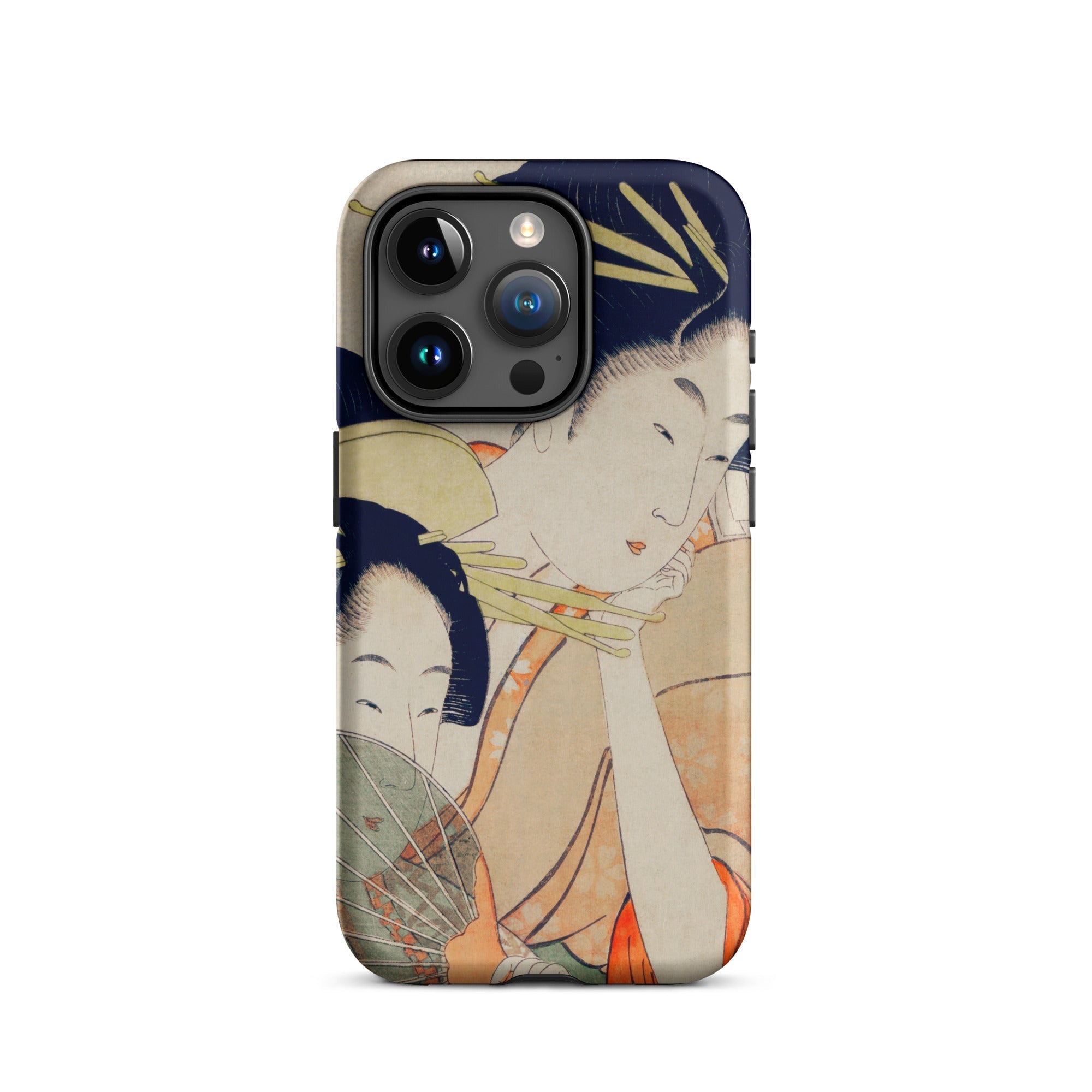 Chojiya Utamaro Kitagawa Ukiyo e Iphone Case, 15 Pro / Matte, Artistic Phone Case