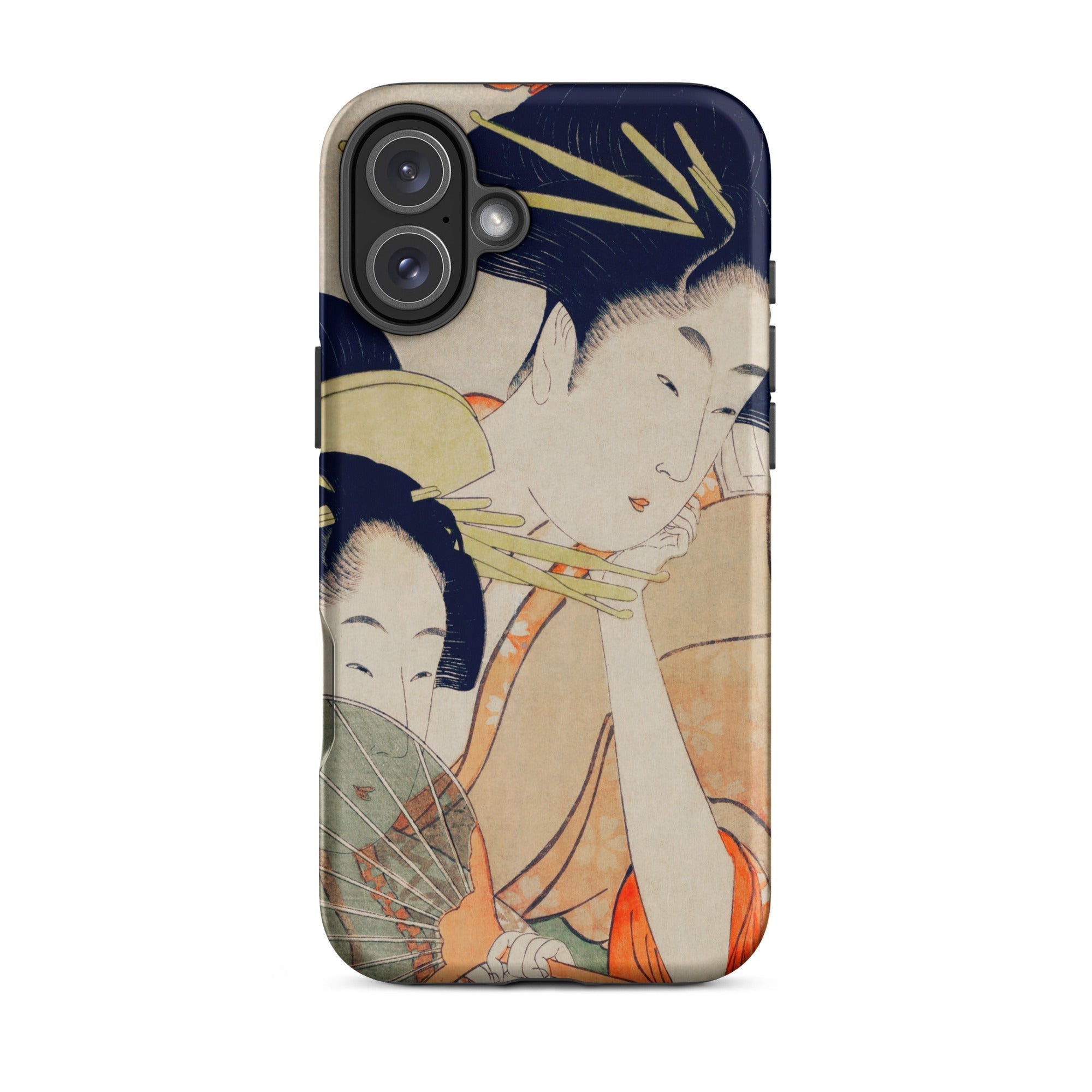 Chojiya Utamaro Kitagawa Ukiyo e Iphone Case, 16 Plus / Matte, Phone Case Japanese Art