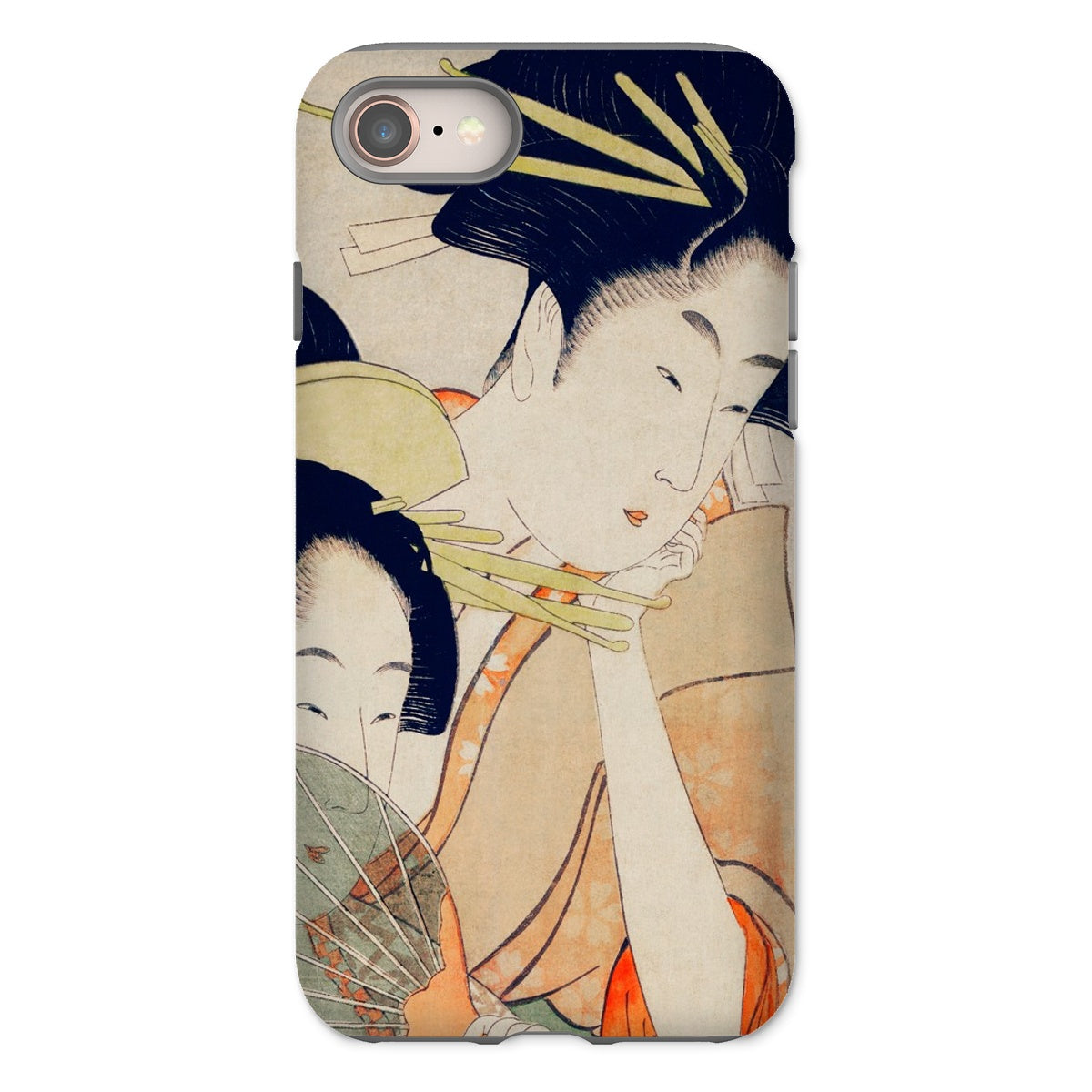 Chojiya Utamaro Kitagawa Ukiyo e Iphone Case, 8 / Matte, Phone Case Japanese Ukiyo Style Artwork Geishas