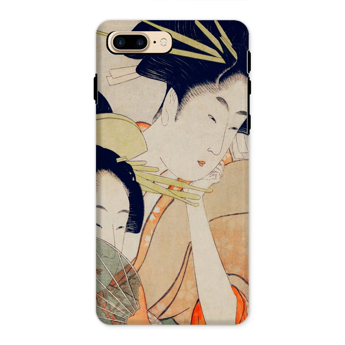 Chojiya Utamaro Kitagawa Ukiyo e Iphone Case, 8 Plus / Matte, Phone Case Japanese Ukiyo Style Artwork Geishas