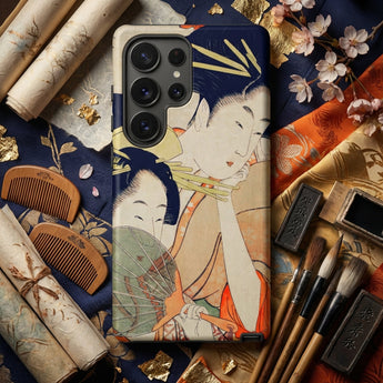Chojiya - Utamaro Kitagawa Ukiyo-e Phone Case, Mobile Cases, Toby Leon