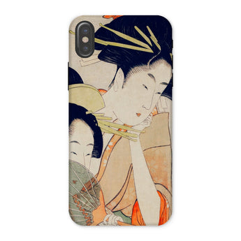 Chojiya - Utamaro Kitagawa Ukiyo-e Iphone Case, x / Matte, Phone Case Japanese Ukiyo-e Style Artwork Geishas