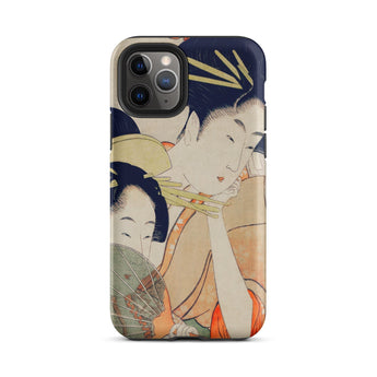 Chojiya - Utamaro Kitagawa Ukiyo-e Phone Case Iphone 11 Pro / Matte Artistic Phone Case Utamaro Kitagawa, Captivating Ukiyo-e Diptych,