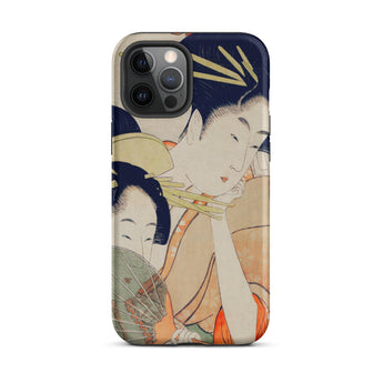 Chojiya - Utamaro Kitagawa Ukiyo-e Phone Case Iphone 12 Pro Max / Matte Phone Case Japanese Art Utamaro Kitagawa, Captivating Ukiyo-e