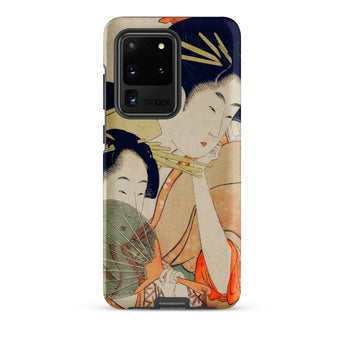 Chojiya - Utamaro Kitagawa Ukiyo-e Samsung Case, Galaxy S20 Ultra / Matte, Smartphone Case Japanese Ukiyo-e Style Print Two Women