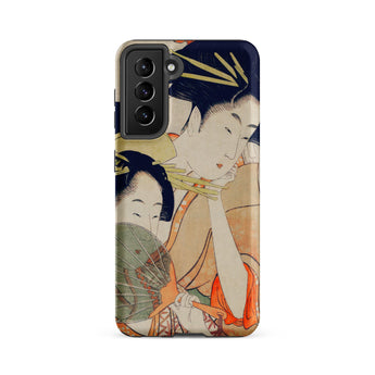 Chojiya - Utamaro Kitagawa Ukiyo-e Samsung Case, Galaxy S21 Fe / Matte, Phone Case Traditional Japanese Ukiyo-e Style Artwork Two
