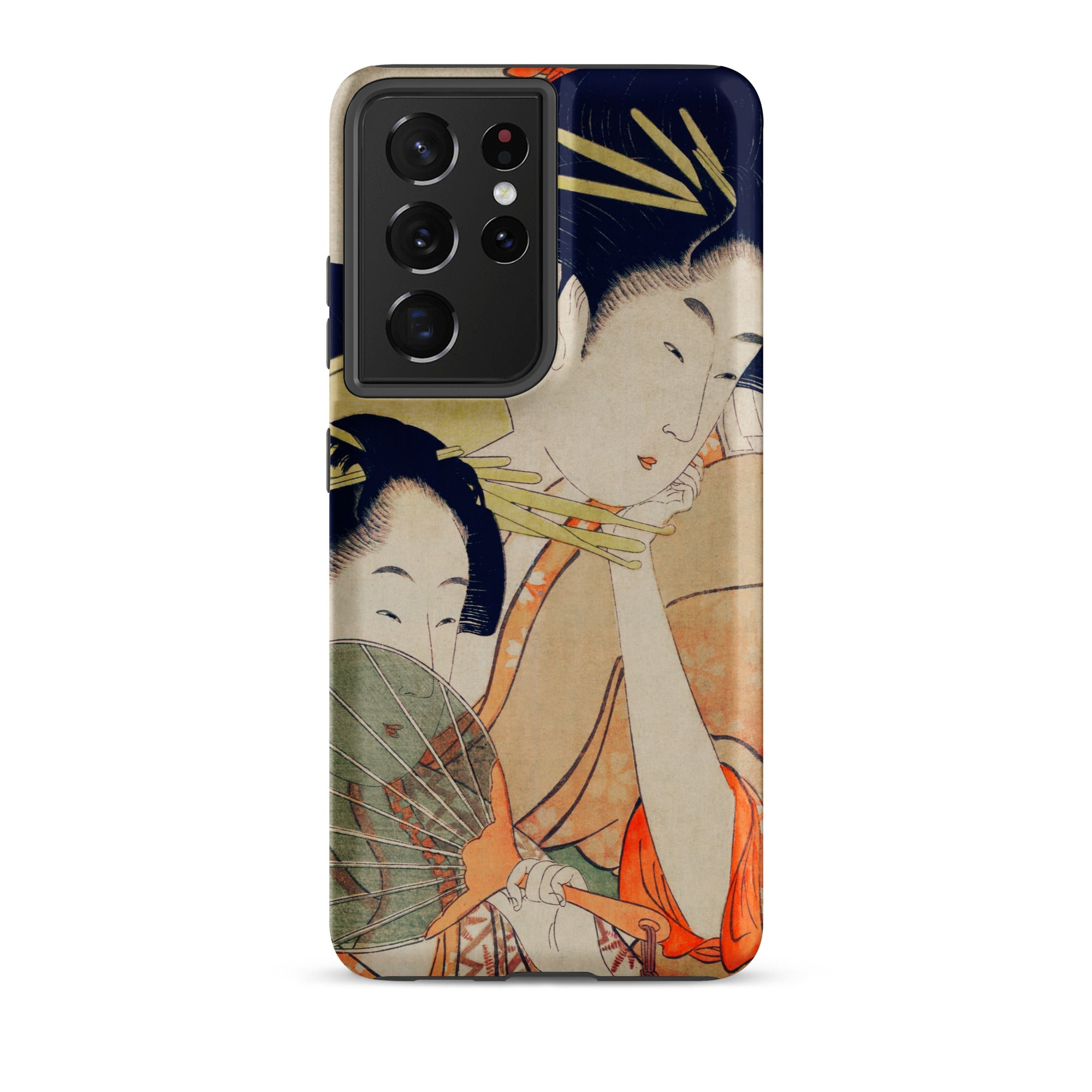 Chojiya Utamaro Kitagawa Ukiyo e Samsung Case, Galaxy S21 Ultra / Matte, Smartphone Case Traditional Japanese Ukiyo Woodblock Print