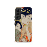 Chojiya - Utamaro Kitagawa Ukiyo-e Samsung Case, Galaxy S22 / Matte, Smartphone Case Japanese Ukiyo-e Style Print Two Women