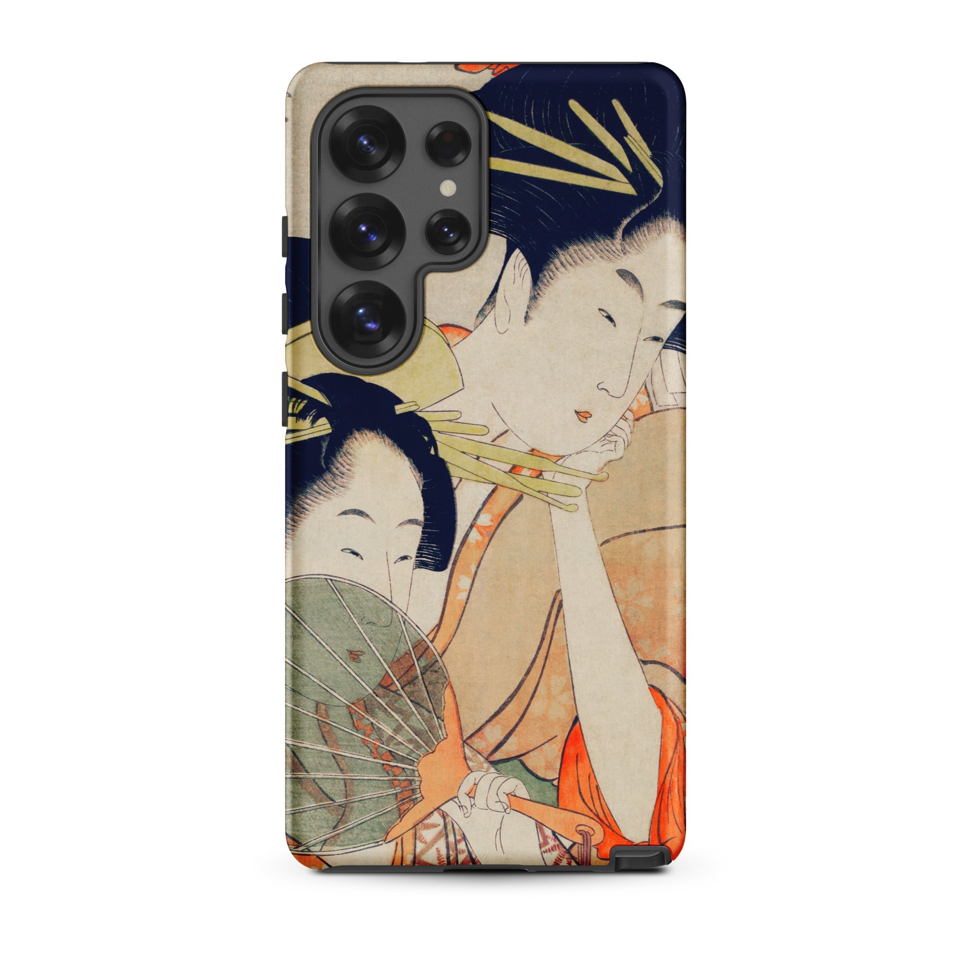 Chojiya Utamaro Kitagawa Ukiyo e Samsung Case, Galaxy S25 Ultra / Matte, Phone Case Traditional Japanese Ukiyo Woodblock Print