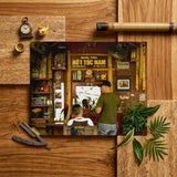 Chop - Hanoi Street Barber Photography Art Print / Canvas Vintage-style Photograph Traditional Vietnamese Barbershop Bamboo Decor Warm,