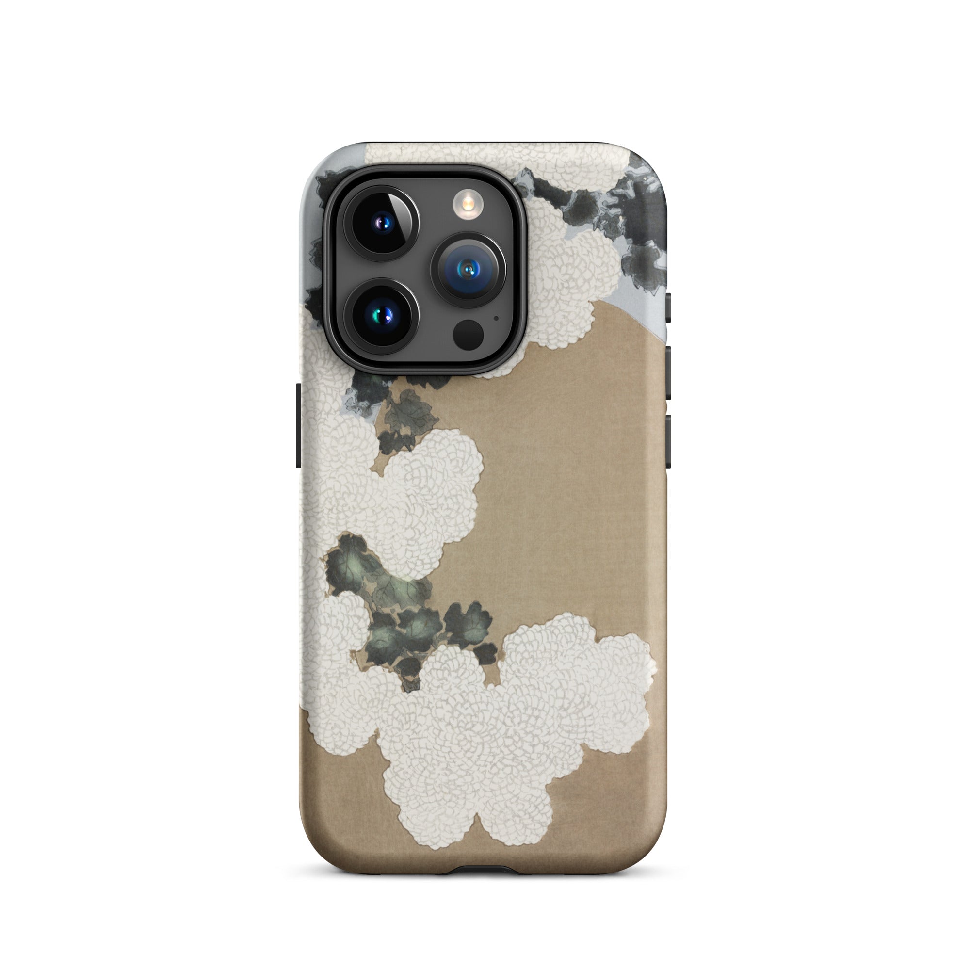 Chrysanthemum Blossoms - Kamisaka Sekka Iphone Case, 15 Pro / Matte, Smartphone Case Abstract Floral Design