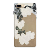 Chrysanthemum Blossoms - Kamisaka Sekka Iphone Case, 8 Plus / Matte, Iphone Case Floral Watercolor Design White Gray Tones