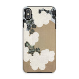 Chrysanthemum Blossoms - Kamisaka Sekka Iphone Case, Xs Max / Matte, Phone Case White Floral Black Ink Splash Design