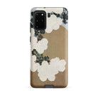 Chrysanthemum Blossoms Kamisaka Sekka Samsung Case, Galaxy S20 Plus / Matte, Smartphone Case Beige White Abstract Design