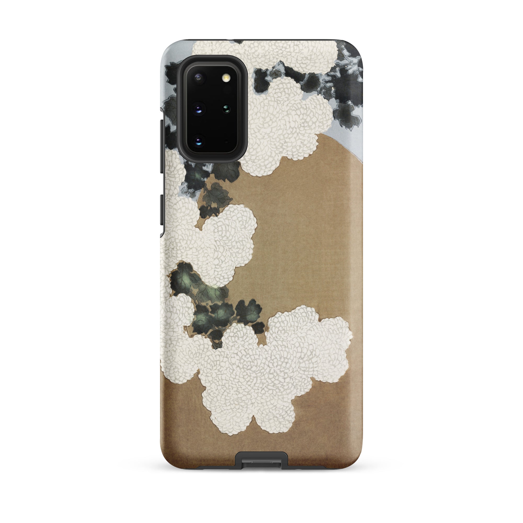 Chrysanthemum Blossoms Kamisaka Sekka Samsung Case, Galaxy S20 Plus / Matte, Smartphone Case Beige White Abstract Design