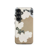 Chrysanthemum Blossoms - Kamisaka Sekka Samsung Case, Galaxy S24 / Matte, Smartphone Beige White Abstract Art-style Protective Case