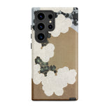 Chrysanthemum Blossoms - Kamisaka Sekka Samsung Case, Galaxy S24 Ultra / Matte, Smartphone Case Beige Brown Abstract Pattern White Black