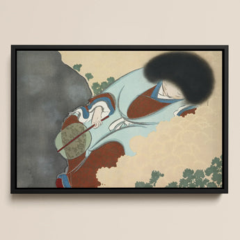Chrysanthemums - Kamisaka Sekka Art Print / Canvas, 18x12’’ / 46x31cm / Black Frame, Posters Prints & Visual Artwork, Toby Leon