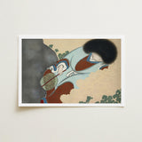 Chrysanthemums - Kamisaka Sekka Art Print / Canvas Framed Traditional Japanese-style Illustration Figure Voluminous Black, Translucent