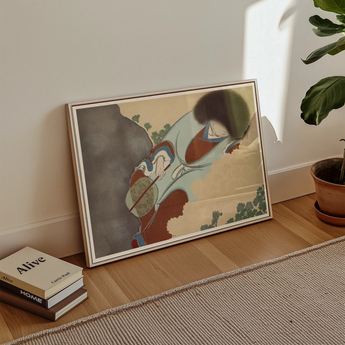 Chrysanthemums - Kamisaka Sekka Art Print / Canvas Framed Art Print Stylized Illustration Figure Traditional Attire Kamisaka Sekka Art,