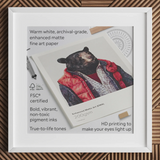 Chrysanthemums - Kamisaka Sekka Art Print, Framed Print Bear Red Vest Enhanced Matte Fine