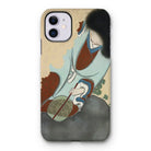 Chrysanthemums from Momoyogusa - Kamisaka Sekka Iphone Case, 11 / Matte, Iphone Case Traditional Japanese-style Artwork Turtle Muted Blue