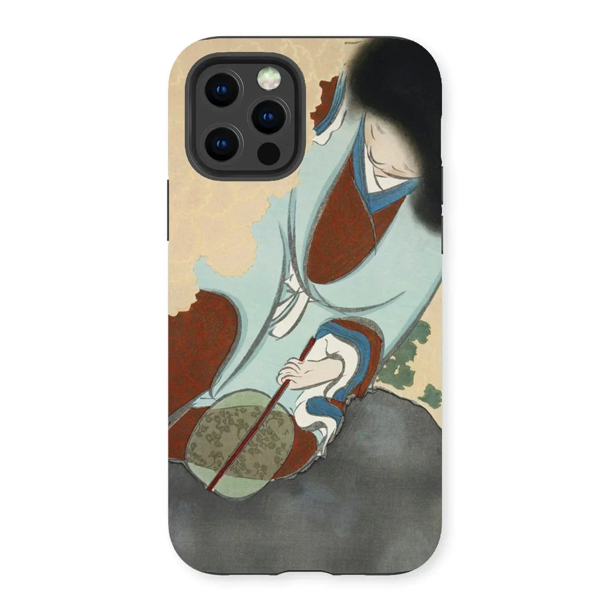 Chrysanthemums from Momoyogusa - Kamisaka Sekka Iphone Case, 13 Pro / Matte, Phone Case Artistic Violin Design Blue Brown Tones