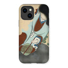 Chrysanthemums from Momoyogusa - Kamisaka Sekka Iphone Case, 14 / Matte, Phone Case Artistic Violin Design Blue Brown Tones