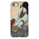 Chrysanthemums from Momoyogusa - Kamisaka Sekka Iphone Case, 8 / Matte, Violin Rendered Light Blue Brown Artistic Tones