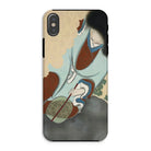 Chrysanthemums from Momoyogusa - Kamisaka Sekka Iphone Case, Xs / Matte, Phone Case Artistic Violin Design Blue Brown Tones