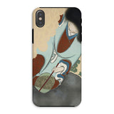 Chrysanthemums from Momoyogusa - Kamisaka Sekka Iphone Case, Xs / Matte, Phone Case Artistic Violin Design Blue Brown Tones