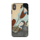 Chrysanthemums from Momoyogusa - Kamisaka Sekka Iphone Case, Xs Max / Matte, Phone Case Abstract Artistic Design Blue Brown Shapes