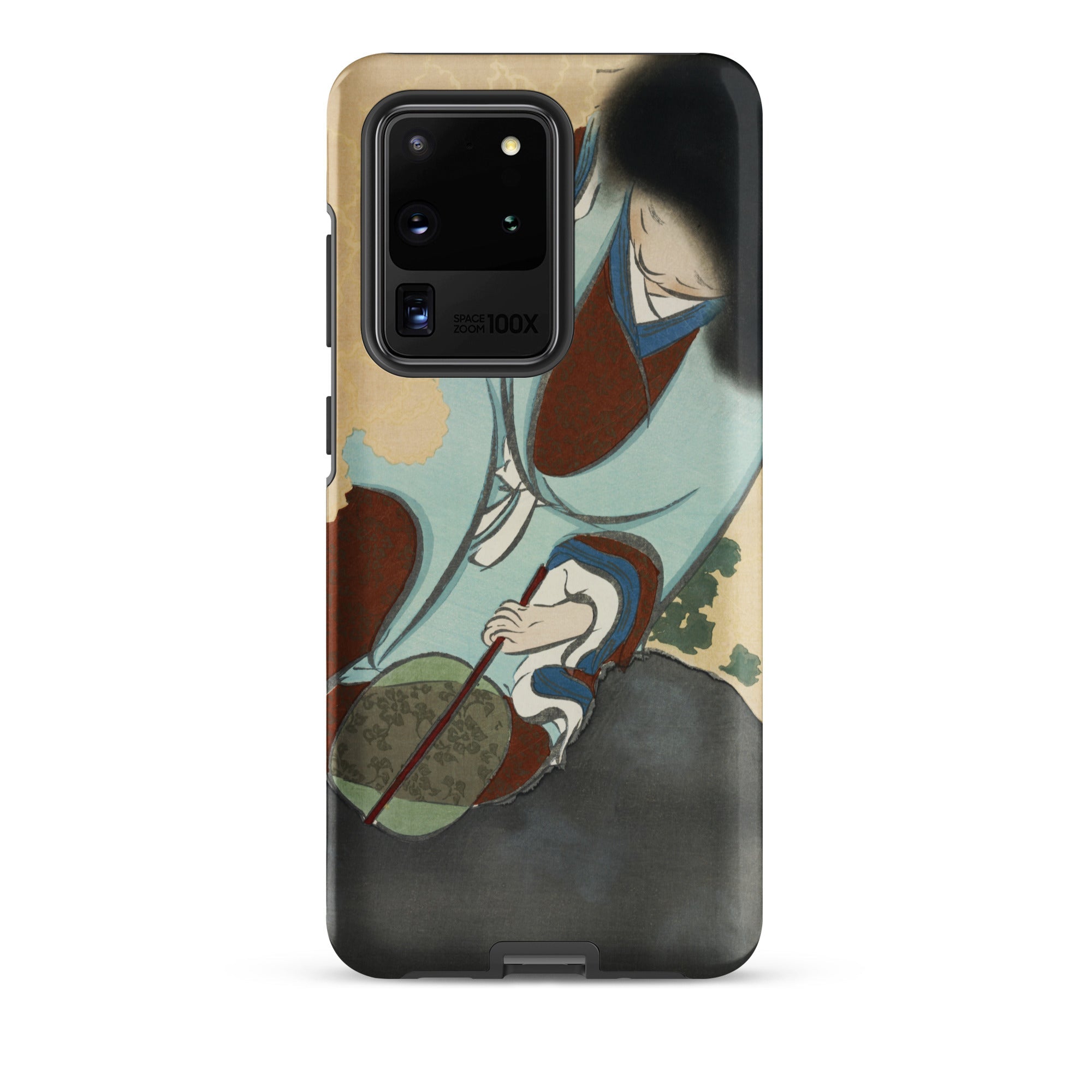 Chrysanthemums from Momoyogusa Kamisaka Sekka Samsung Case, Galaxy S20 Ultra / Matte, Black Smartphone Case Vibrant Asian Style Painting