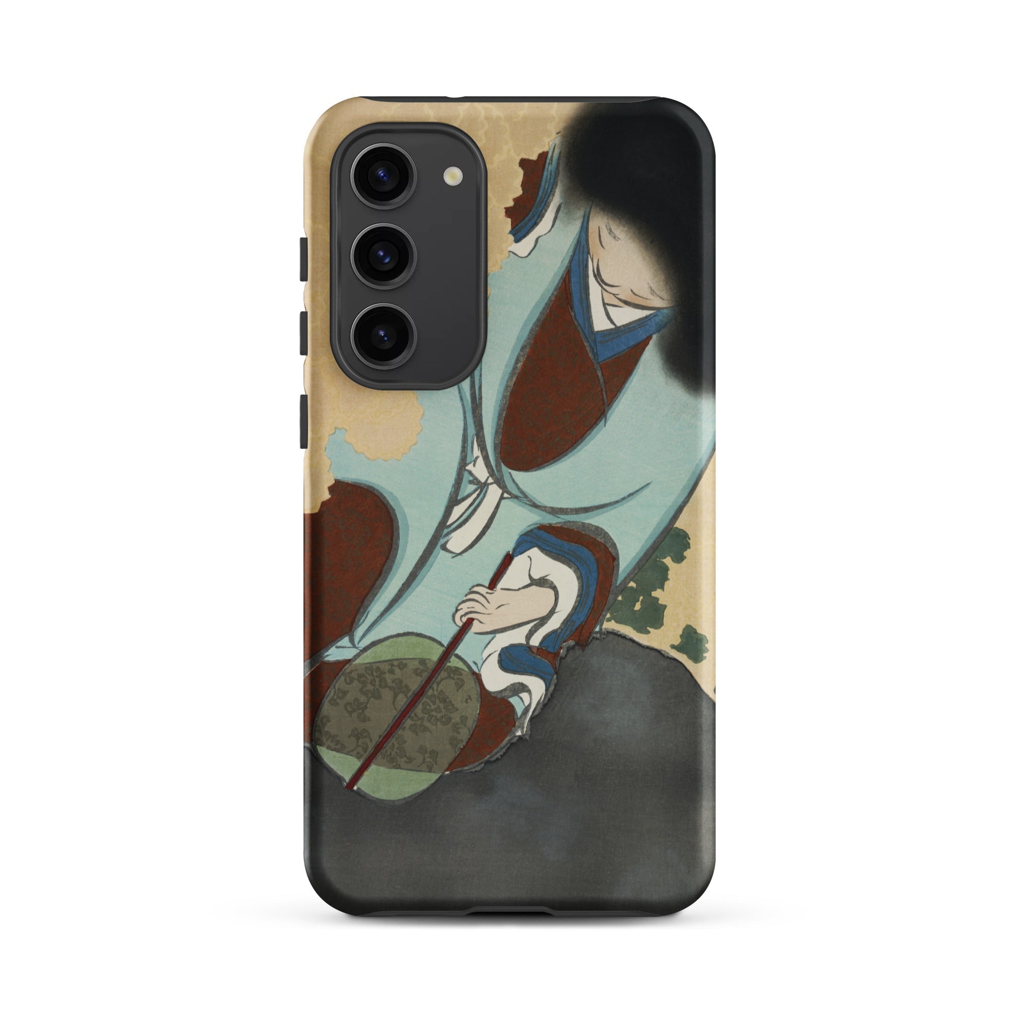 Chrysanthemums from Momoyogusa Kamisaka Sekka Samsung Case, Galaxy S23 Plus / Matte, Smartphone Case Japanese Style Painting Figure Fan